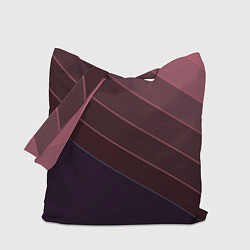 Сумка-шопер Коричнево-фиолетовый узор, цвет: 3D-принт