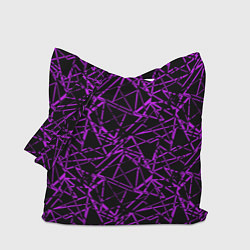 Сумка-шоппер Фиолетово-черный абстрактный узор