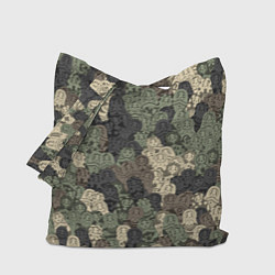 Сумка-шопер Камуфляж из матрёшек, цвет: 3D-принт