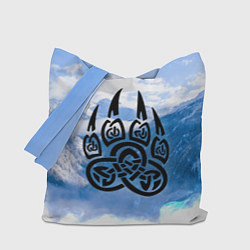 Сумка-шопер Печать Велеса Волчья лапа, цвет: 3D-принт