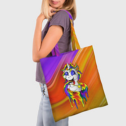 Сумка-шопер Единорог Unicorn Rainbow Z, цвет: 3D-принт — фото 2