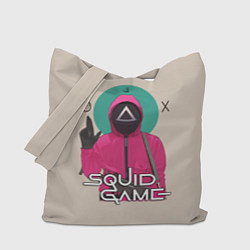 Сумка-шопер Squid game - Игра в кальмара треугольник, цвет: 3D-принт