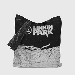 Сумка-шопер Линкин Парк Лого Рок ЧБ Linkin Park Rock, цвет: 3D-принт