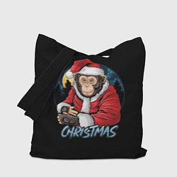 Сумка-шопер CHRISTMAS обезьяна, цвет: 3D-принт