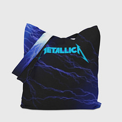 Сумка-шопер METALLICA BLUE FLASH МЕТАЛЛИКА СИНИЕ МОЛНИИ, цвет: 3D-принт