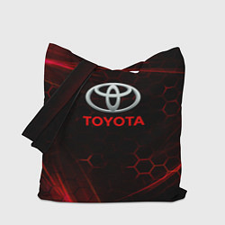 Сумка-шопер Toyota Неоновые соты, цвет: 3D-принт