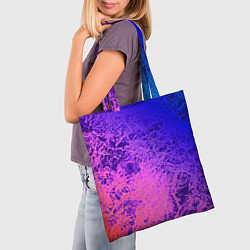 Сумка-шопер Абстрактный пурпурно-синий, цвет: 3D-принт — фото 2