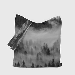Сумка-шопер ТУМАННЫЙ ЛЕС FOREST, цвет: 3D-принт
