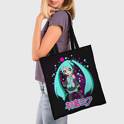 Сумка-шопер Мику Хацунэ, Hatsune Miku, цвет: 3D-принт — фото 2