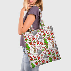 Сумка-шопер Новый Год!, цвет: 3D-принт — фото 2