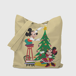 Сумка-шопер Happy New Year Mickey and Minnie, цвет: 3D-принт