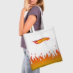 Сумка-шопер Hot Wheels Logo Fire, цвет: 3D-принт — фото 2