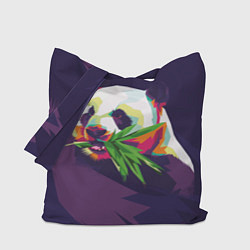 Сумка-шопер Панда с бамбуком, цвет: 3D-принт