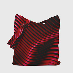 Сумка-шопер Волны красного металла, цвет: 3D-принт