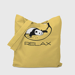Сумка-шопер Relax - панда на банане, цвет: 3D-принт