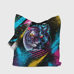 Сумка-шопер Забрызганный тигр, цвет: 3D-принт
