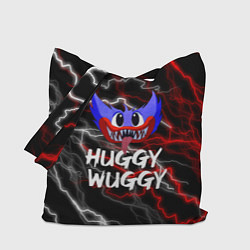 Сумка-шопер Huggy Wuggy - Молния с грозой, цвет: 3D-принт