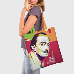 Сумка-шопер Salvador Dali - i am just not normal, цвет: 3D-принт — фото 2