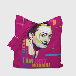 Сумка-шопер Salvador Dali: I am just not normal, цвет: 3D-принт