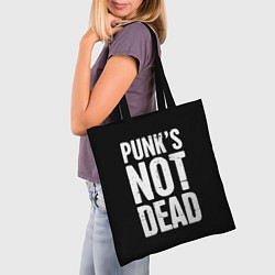 Сумка-шопер PUNKS NOT DEAD Панки Живы, цвет: 3D-принт — фото 2