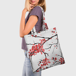 Сумка-шопер Распустившиеся цветы, цвет: 3D-принт — фото 2