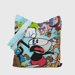 Сумка-шопер Побег От Боссов Магман Cuphead, цвет: 3D-принт