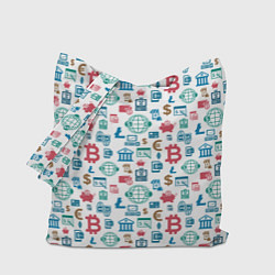 Сумка-шопер Виртуальная Валюта Currency, цвет: 3D-принт