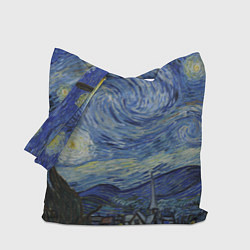 Сумка-шопер Звездная ночь Ван Гога, цвет: 3D-принт