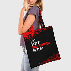 Сумка-шопер Eat Sleep Warhammer Repeat - Спрей, цвет: 3D-принт — фото 2