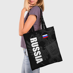 Сумка-шопер RUSSIA - BLACK EDITION, цвет: 3D-принт — фото 2