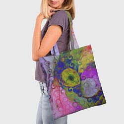 Сумка-шопер ИЛЛЮЗИЯ ЦВЕТОВ, цвет: 3D-принт — фото 2