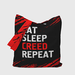 Сумка-шопер Eat Sleep Creed Repeat - Краски, цвет: 3D-принт