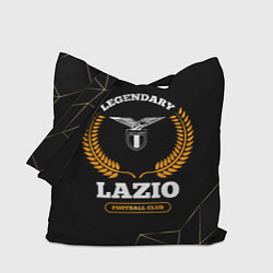 Сумка-шопер Лого Lazio и надпись Legendary Football Club на те, цвет: 3D-принт