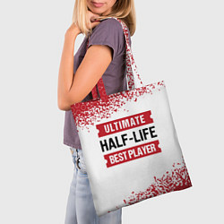 Сумка-шопер Half-Life: красные таблички Best Player и Ultimate, цвет: 3D-принт — фото 2