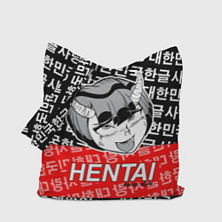 Сумка-шопер HENTAI AHEGAO ХЕНТАЙ АХЭГАО, цвет: 3D-принт