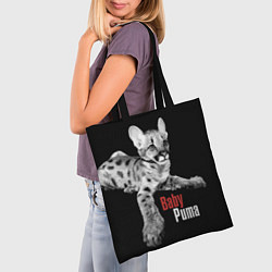 Сумка-шопер Baby puma - пятнистый котенок пумы, цвет: 3D-принт — фото 2