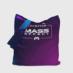 Сумка-шопер Mass Effect Gaming Champion: рамка с лого и джойст, цвет: 3D-принт