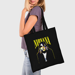 Сумка-шопер Рок - группа Nirvana, цвет: 3D-принт — фото 2