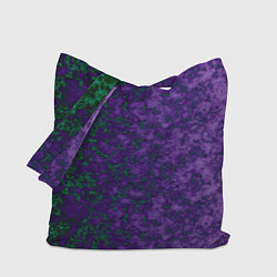 Сумка-шопер Marble texture purple green color, цвет: 3D-принт