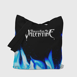 Сумка-шопер Bullet For My Valentine Blue Fire, цвет: 3D-принт