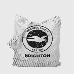 Сумка-шопер Brighton с потертостями на светлом фоне, цвет: 3D-принт