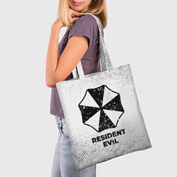 Сумка-шопер Resident Evil с потертостями на светлом фоне, цвет: 3D-принт — фото 2