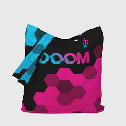 Сумка-шопер Doom Neon Gradient, цвет: 3D-принт