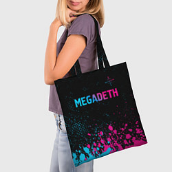 Сумка-шопер Megadeth - neon gradient, цвет: 3D-принт — фото 2