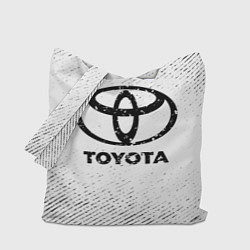 Сумка-шопер Toyota с потертостями на светлом фоне, цвет: 3D-принт