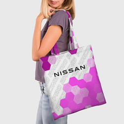 Сумка-шопер Nissan pro racing: символ сверху, цвет: 3D-принт — фото 2