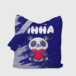Сумка-шопер Инна панда с сердечком, цвет: 3D-принт