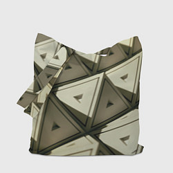 Сумка-шопер 3D иллюзия-пирамиды, цвет: 3D-принт