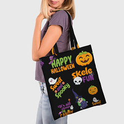 Сумка-шопер Незабываемая ночь приключений halloween, цвет: 3D-принт — фото 2