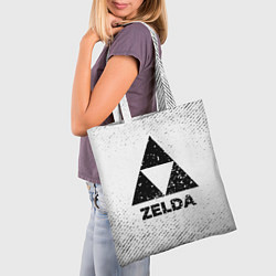 Сумка-шопер Zelda с потертостями на светлом фоне, цвет: 3D-принт — фото 2